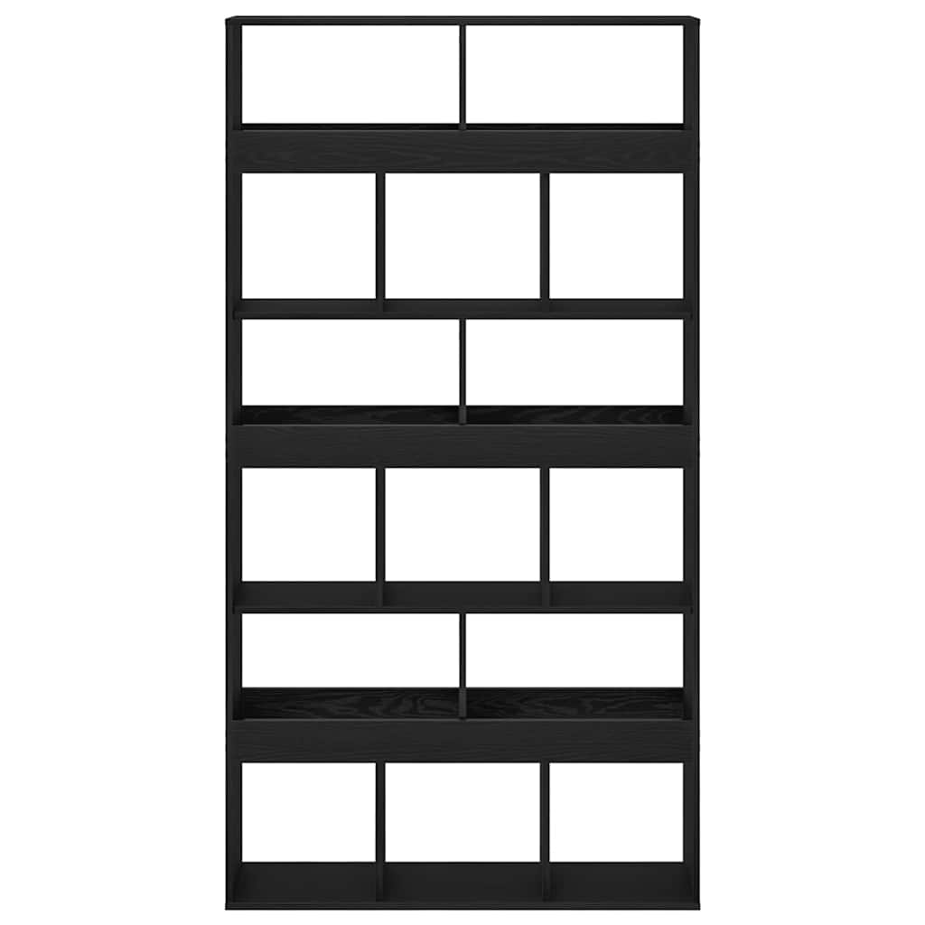 Hyllsystem 2 pcs Svart ek 100 x 33 x 187.5 cm Konstruerat trä