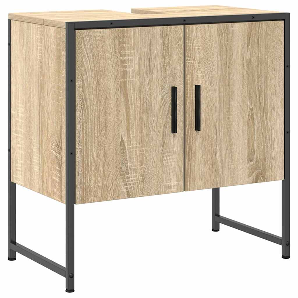 Badrumsmöbelset 3 pcs Brun 60 x 33 x 60 cm Konstruerat trä
