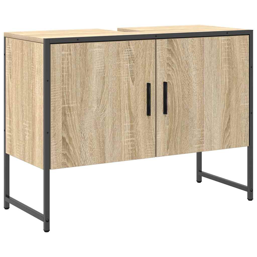Badrumsmöbelset 3 pcs Brun 33 x 33 x 120.5 cm Konstruerat trä