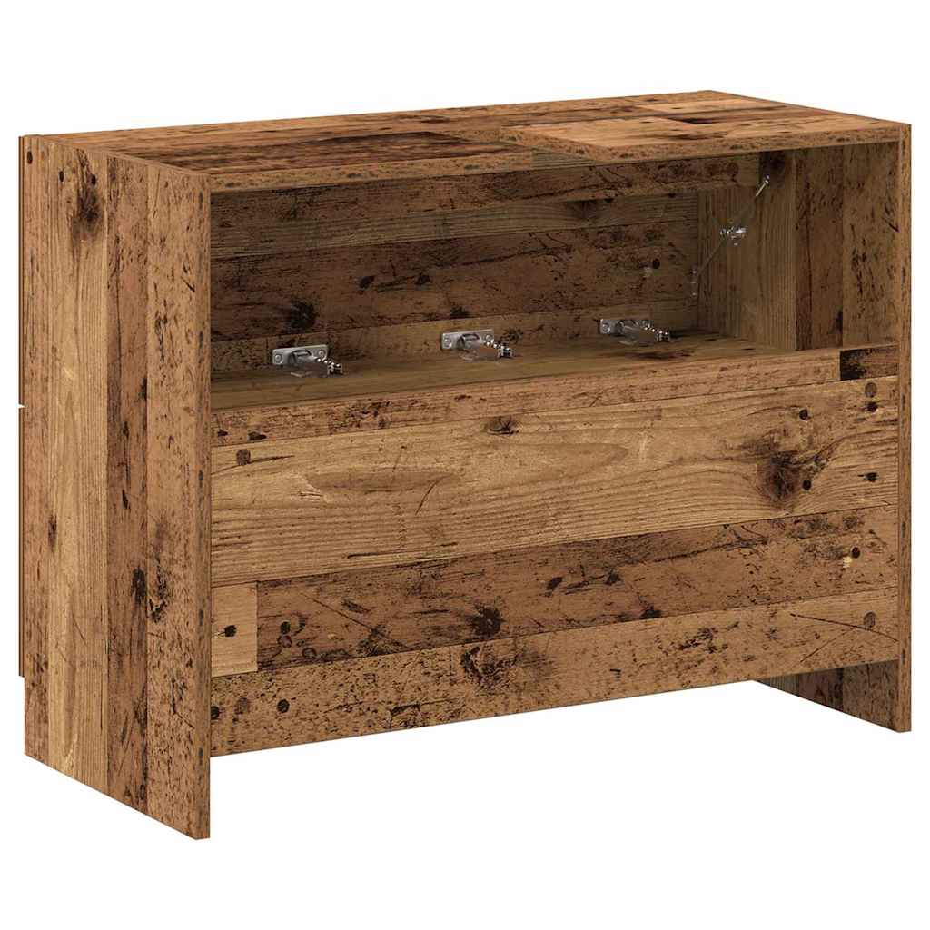Badrumsunderskåp Åldrat Trä 78 x 37 x 59 cm