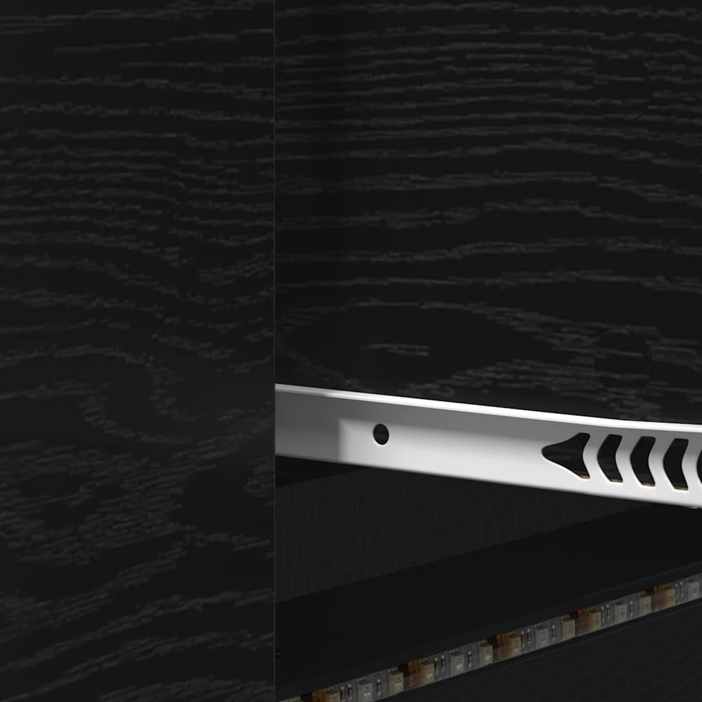 TV-Möbel Svart Ek TV-Bänk med låda 140 x 34 x 40 cm