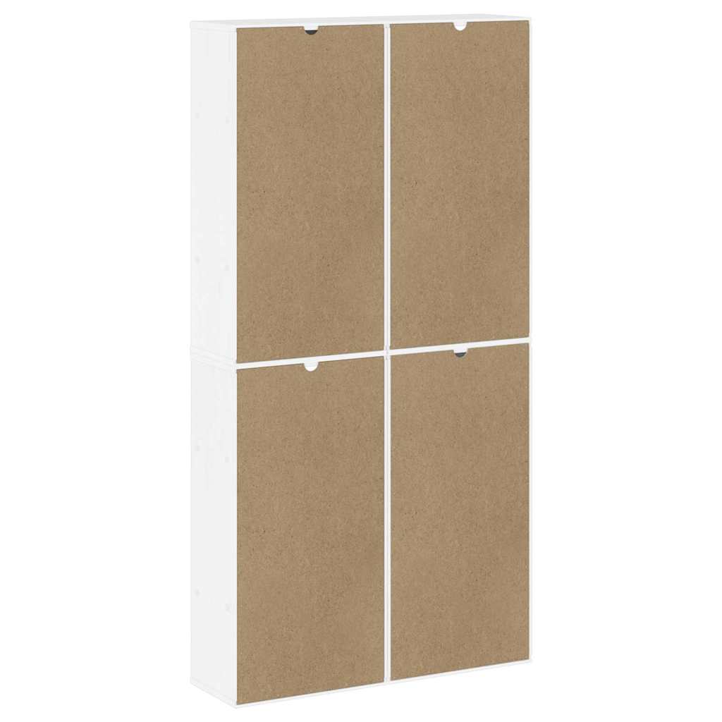 Skåp Vit 4 st "ODDA" 40x24x79 cm massiv Trä furu