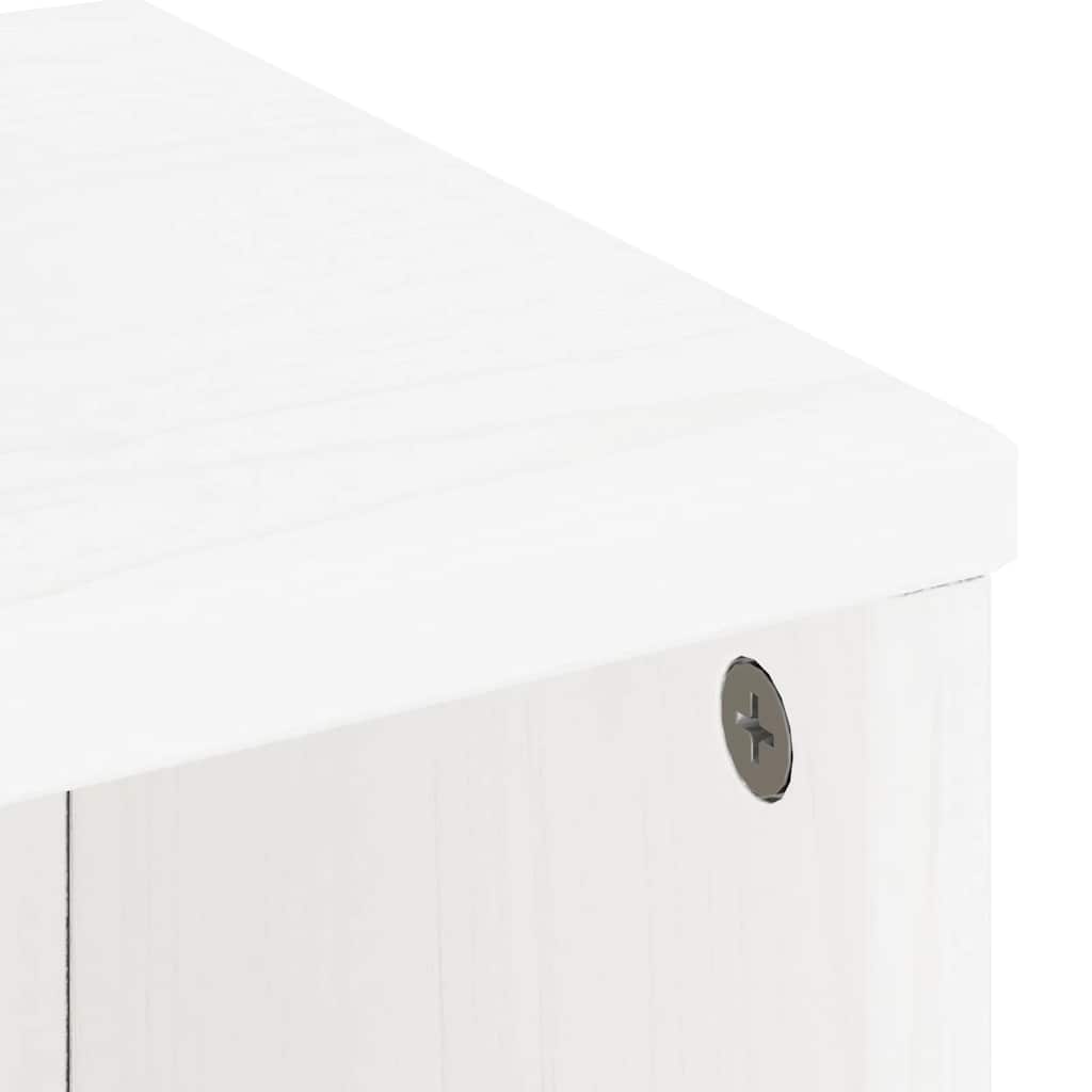 Skåp Vit 4 st "ODDA" 40x24x79 cm massiv Trä furu