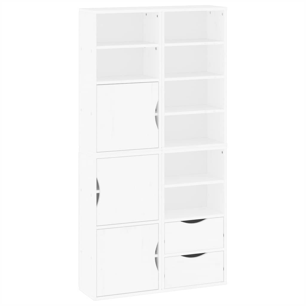 Skåp Vit 4 st "ODDA" 40x24x79 cm massiv Trä furu
