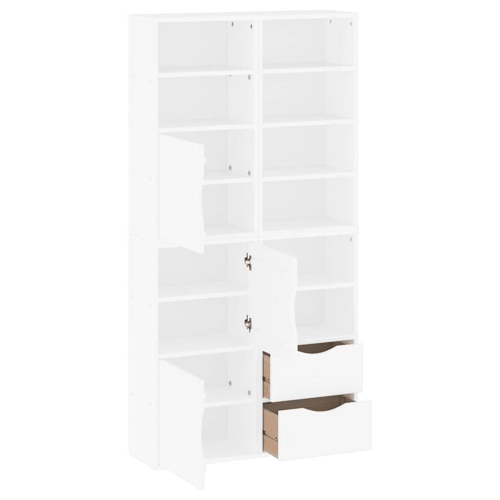 Skåp Vit 4 st "ODDA" 40x24x79 cm massiv Trä furu