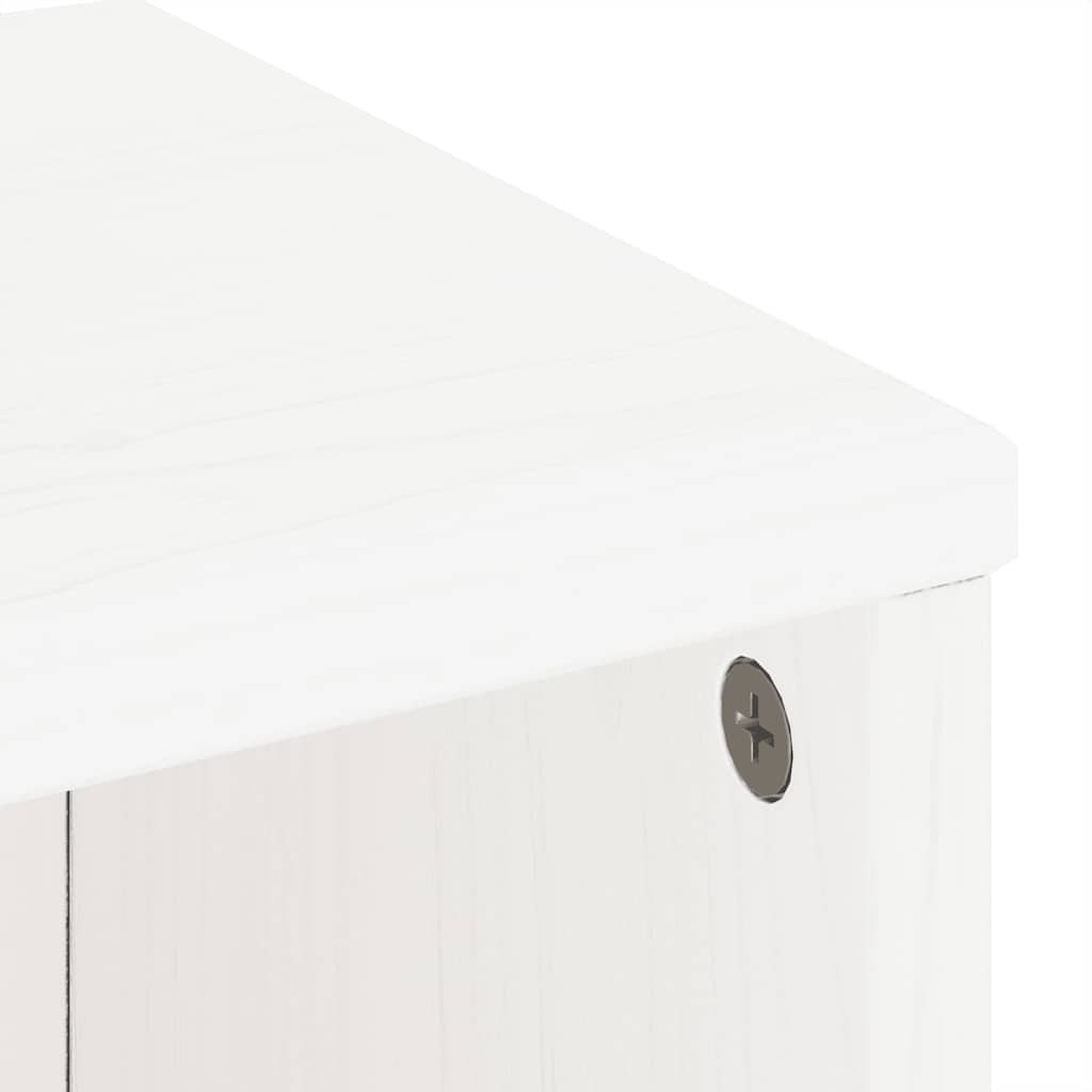 Skåp Vit 4 st "ODDA" 40x24x79 cm massiv Trä furu