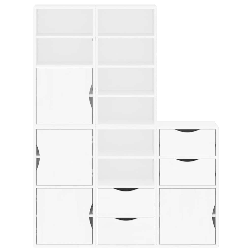Skåp Vit 5 st "ODDA" 40x24x79 cm massivt Trä furu