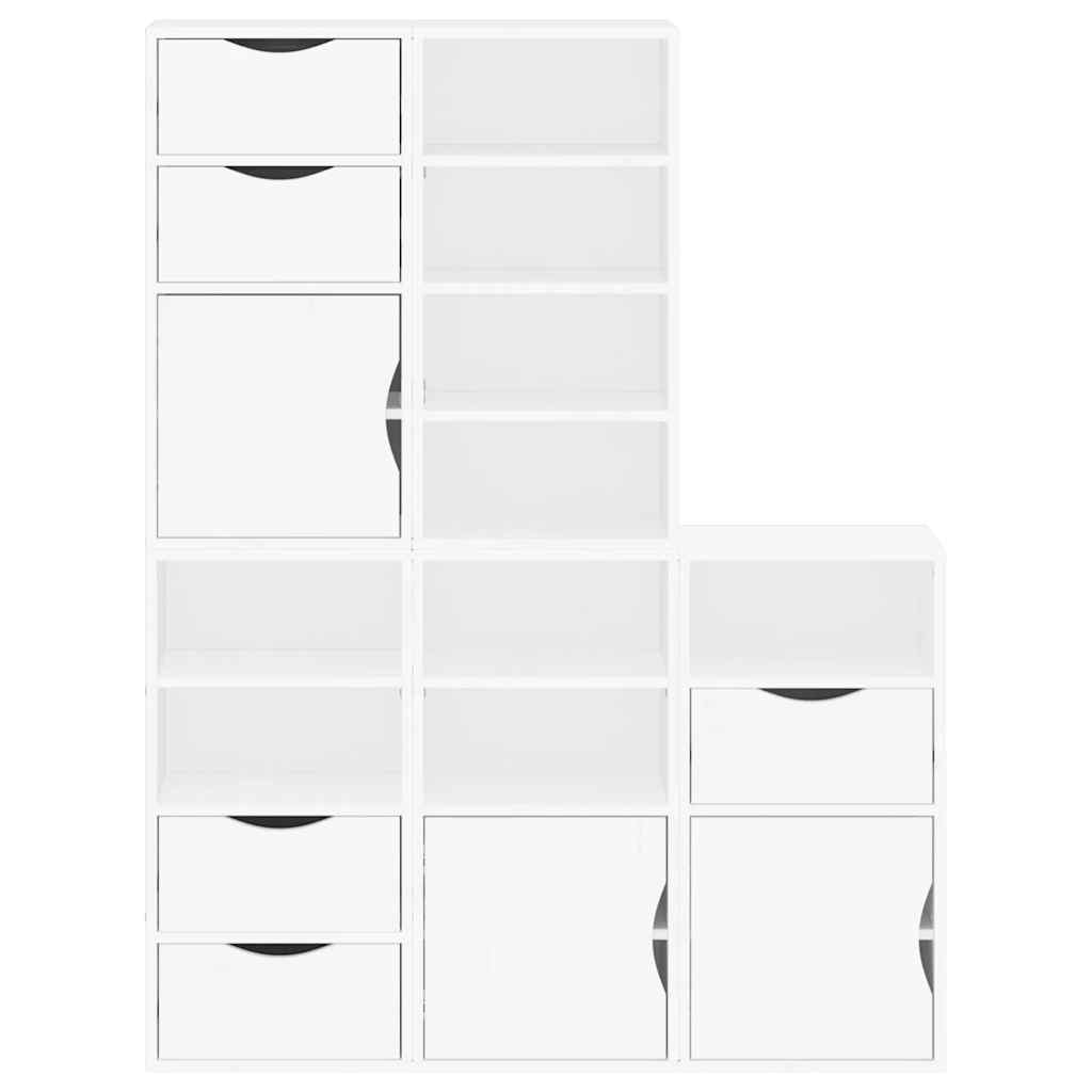Skåp Vit 5 st "ODDA" 40x24x79 cm massivt Trä furu