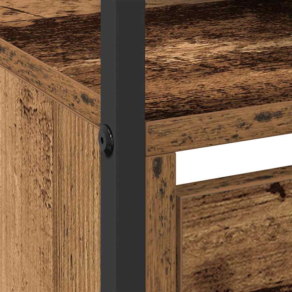 Skoförvaringsskåp Gammalt trä 100 x 34 x 112 cm Konstruerat trä