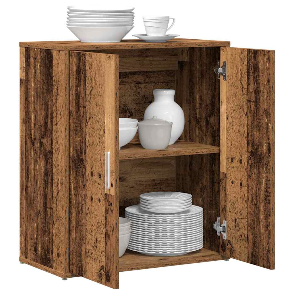 Skåp 2 pcs Gammal trä 60 x 31 x 70 cm Konstruerat trä