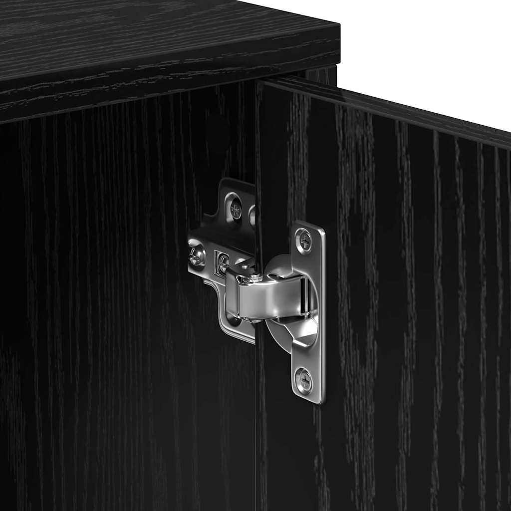 Skåp 2 pcs Svart ek 60 x 31 x 70 cm Konstruerat trä
