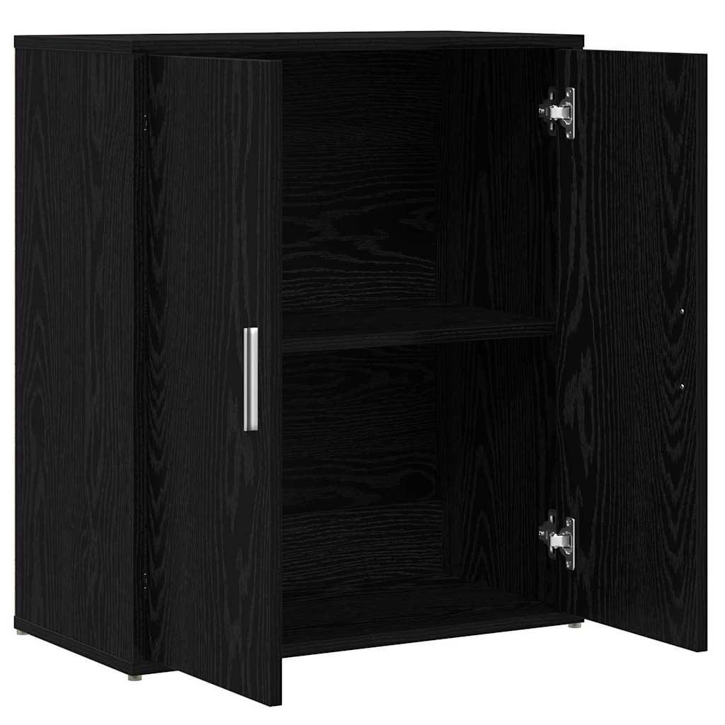 Skåp 2 pcs Svart ek 60 x 31 x 70 cm Konstruerat trä