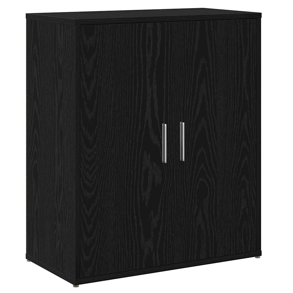 Skåp 2 pcs Svart ek 60 x 31 x 70 cm Konstruerat trä