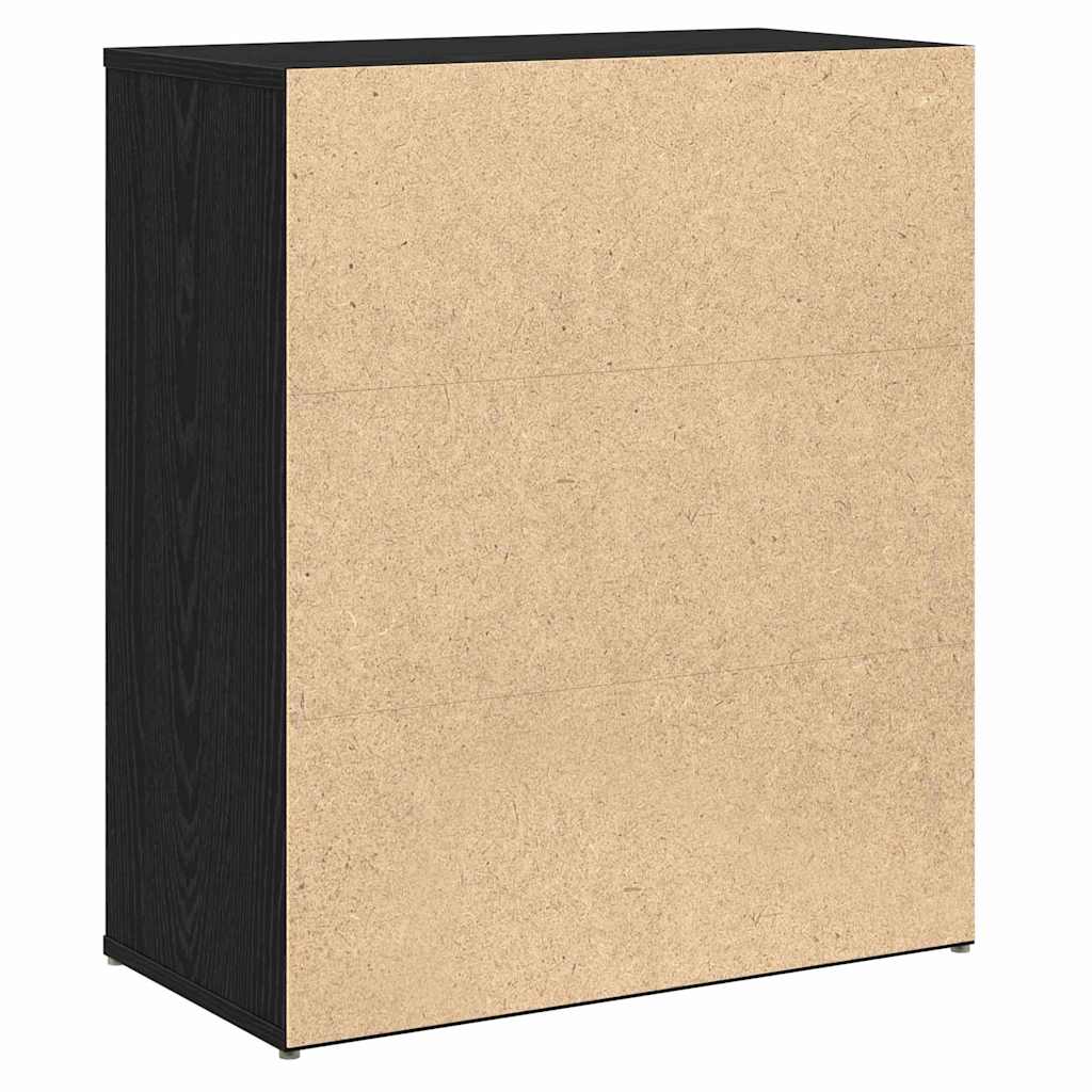Skåp 2 pcs Svart ek 60 x 31 x 70 cm Konstruerat trä