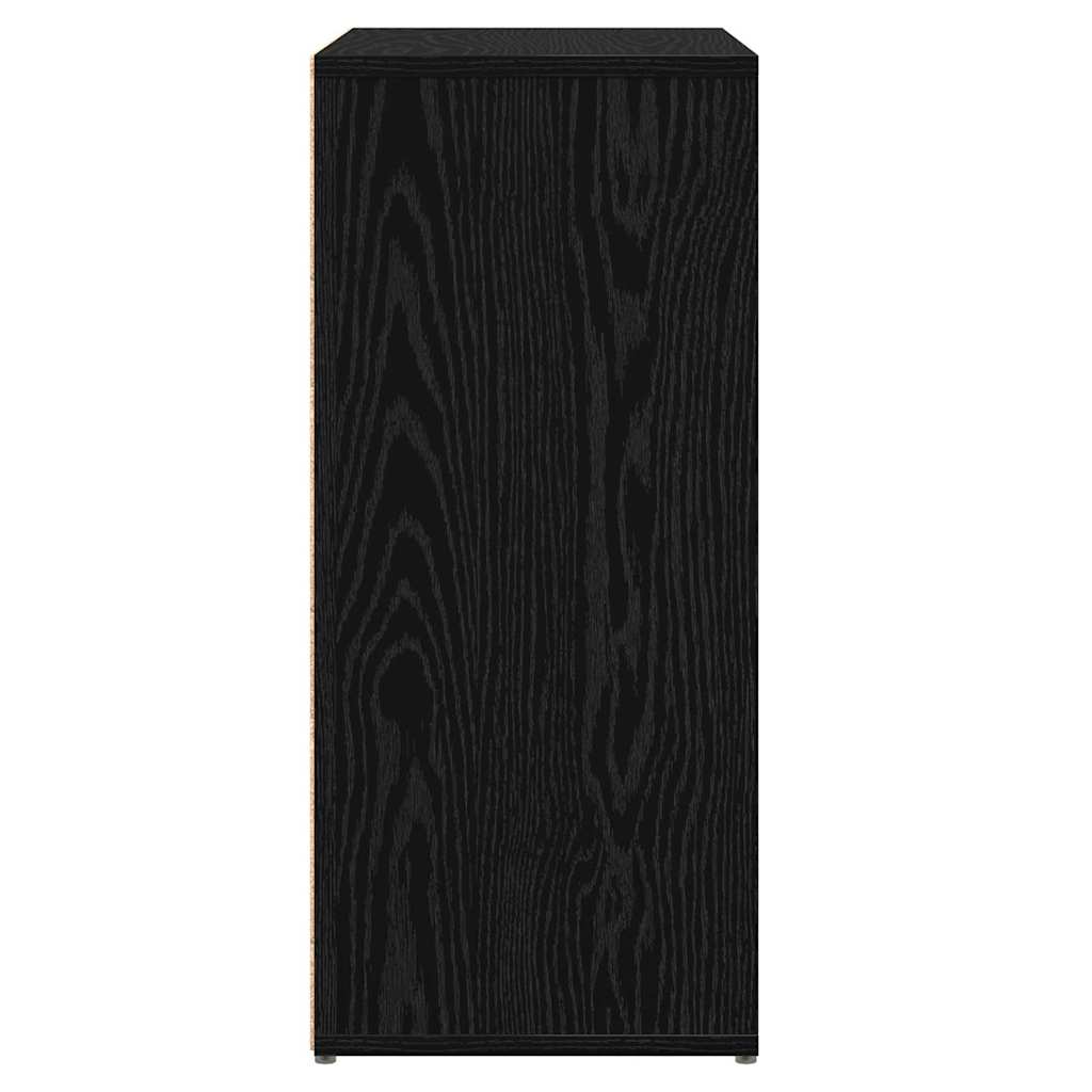 Skåp 2 pcs Svart ek 60 x 31 x 70 cm Konstruerat trä