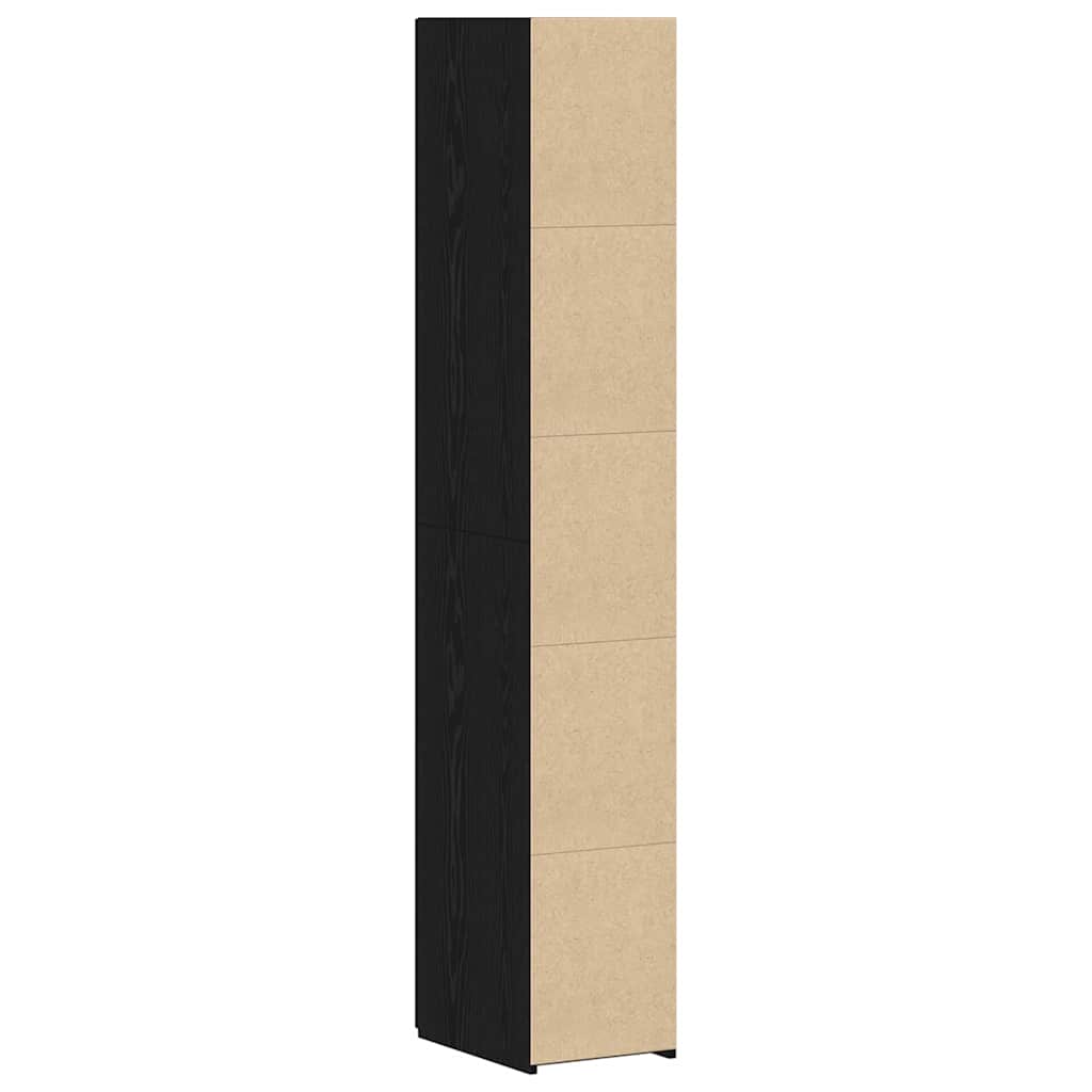 Skåp Svart ek 30 x 42.5 x 185 cm Konstruerat trä