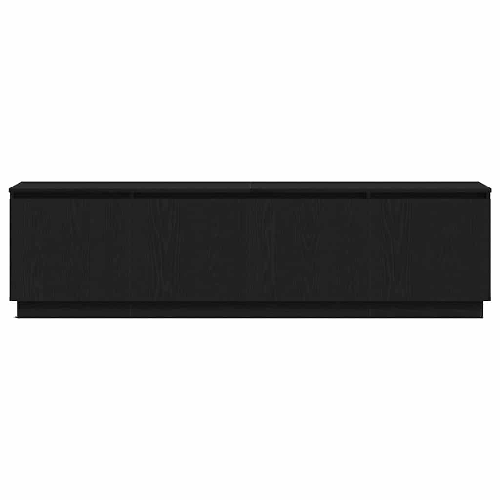 TV-skåp med LED Svart ek 180 x 38 x 49 cm Konstruerat trä