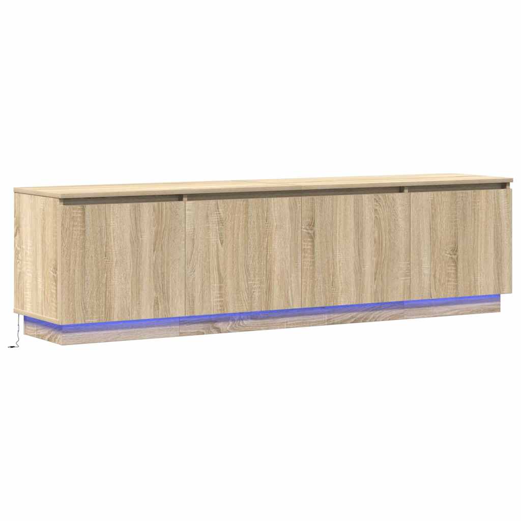 TV-skåp med LED Sonoma ek 180 x 38 x 49 cm Konstruerat trä