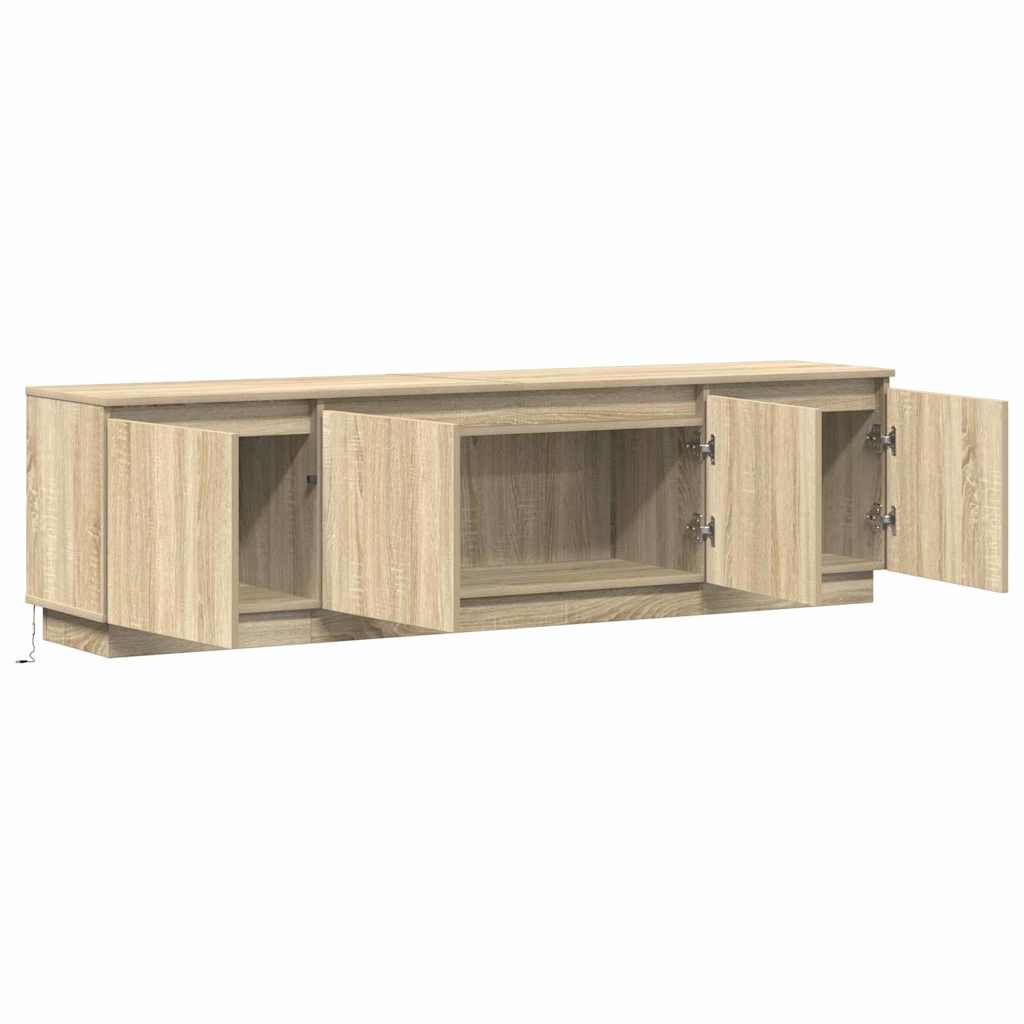 TV-skåp med LED Sonoma ek 180 x 38 x 49 cm Konstruerat trä