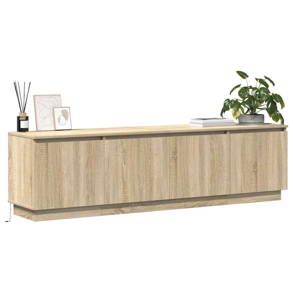 TV-skåp med LED Sonoma ek 180 x 38 x 49 cm Konstruerat trä