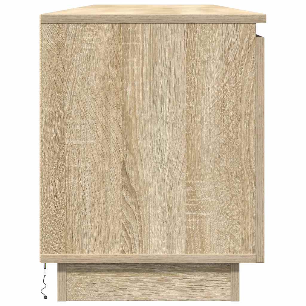 TV-skåp med LED Sonoma ek 180 x 38 x 49 cm Konstruerat trä