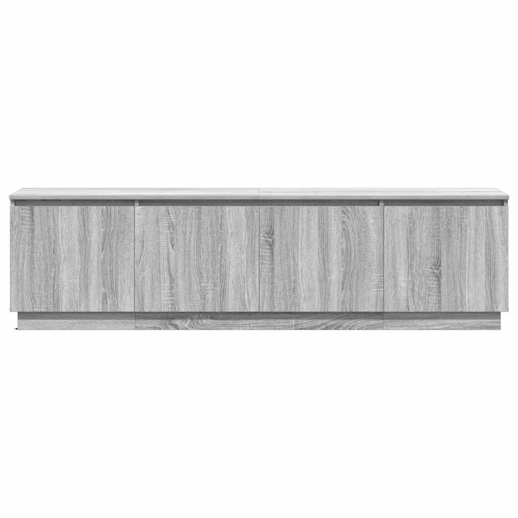 TV-skåp med LED Grå sonoma 180 x 38 x 49 cm Konstruerat trä
