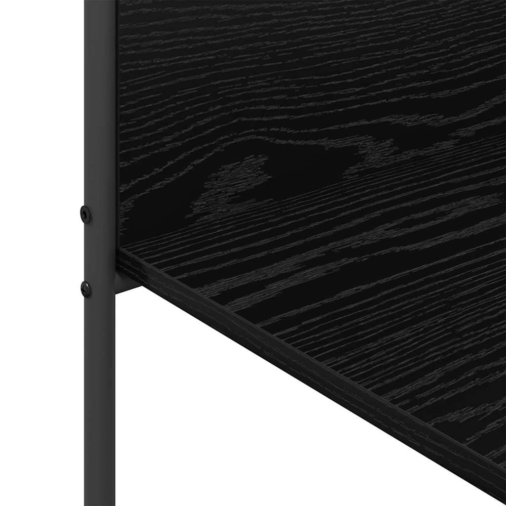 Klädhängare med hylla Svart 120 x 44 x 160 cm Konstruerat trä