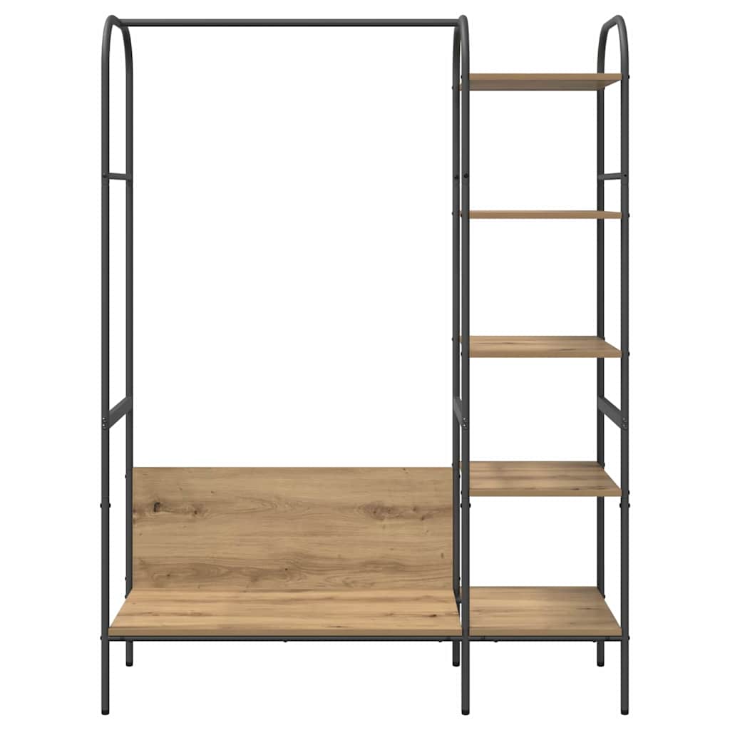 Klädhängare med hylla Beige 120 x 44 x 160 cm Konstruerat trä