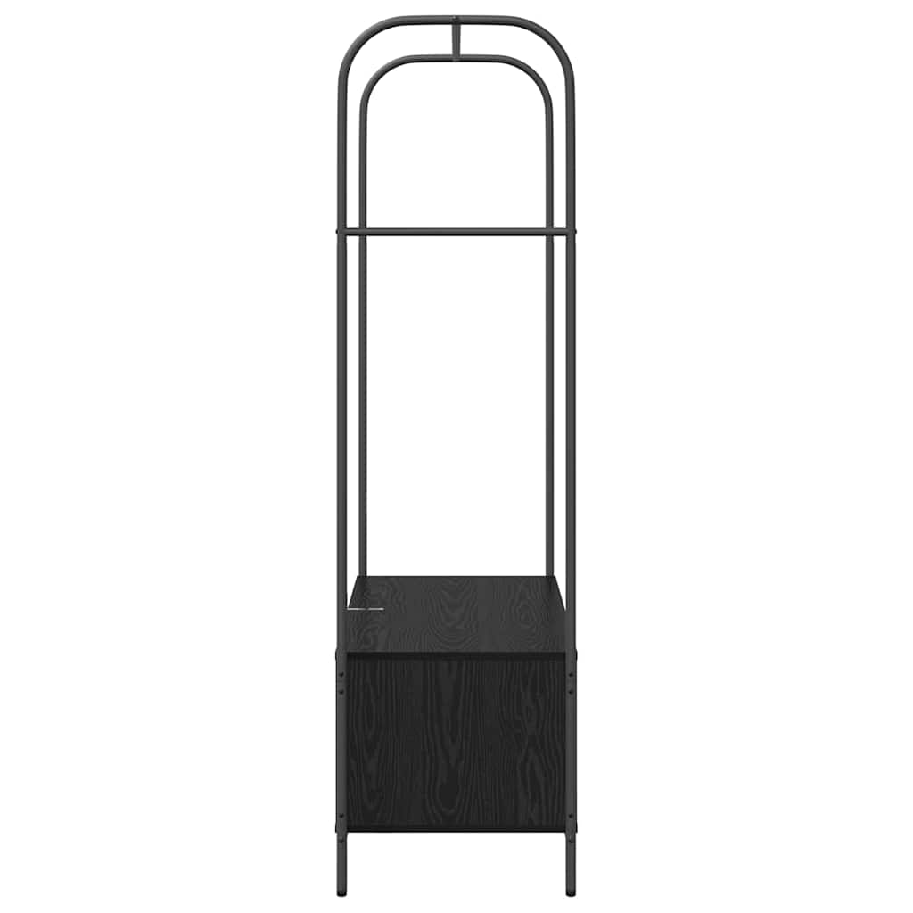 Klädhängare med lagring Svart 100 x 44 x 160 cm Konstruerat trä