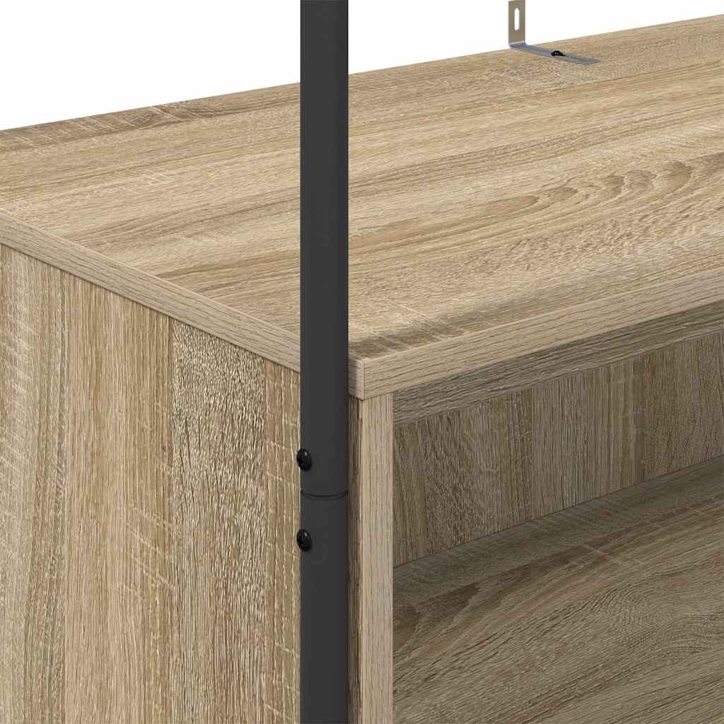Klädhängare med lagring Brun 100 x 44 x 160 cm Konstruerat trä