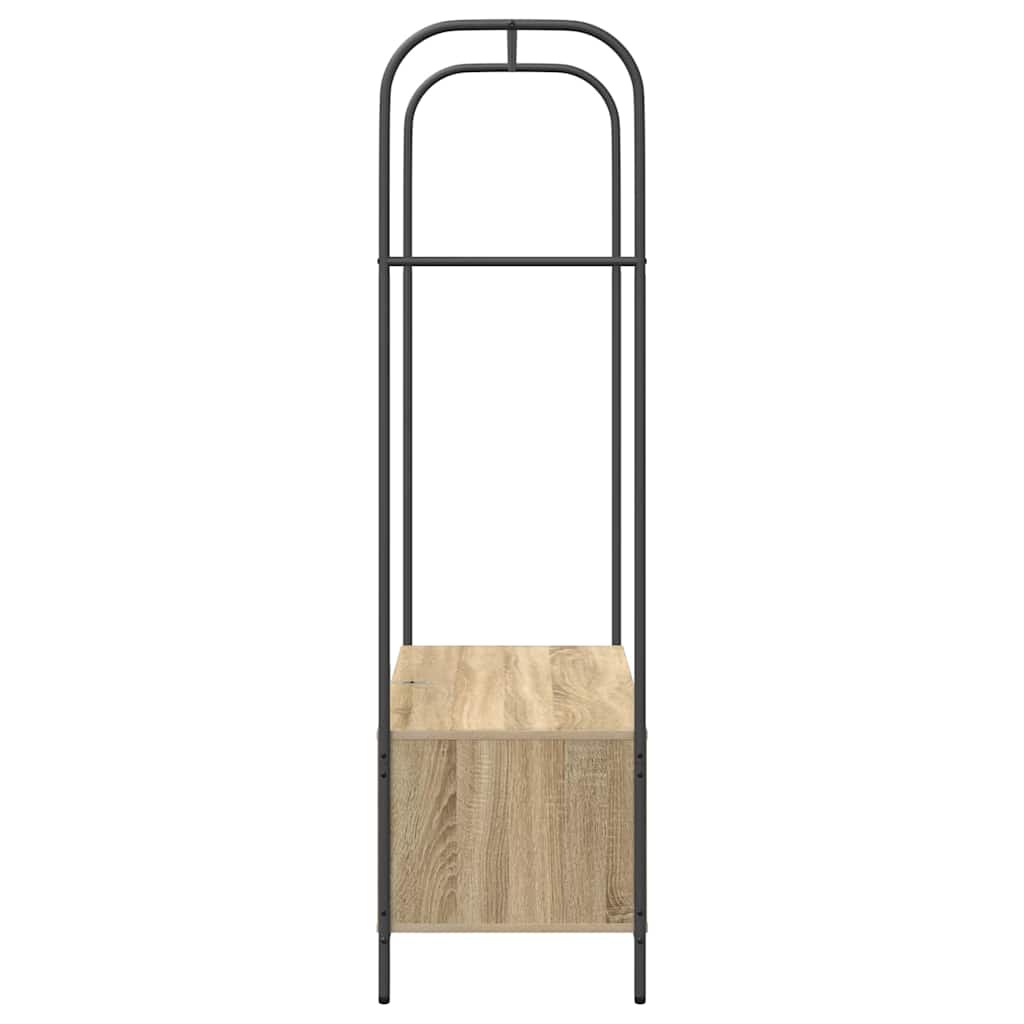 Klädhängare med lagring Brun 100 x 44 x 160 cm Konstruerat trä