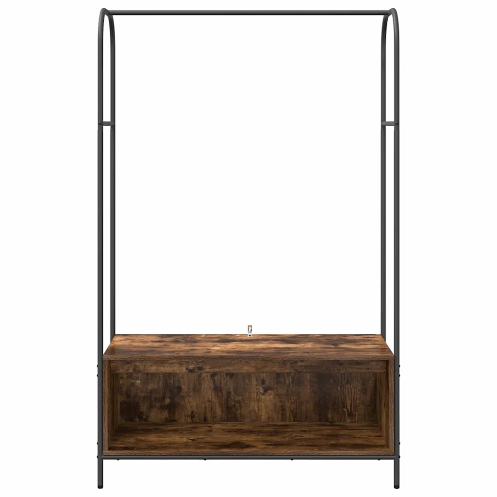 Klädhängare med lagring Brun 100 x 44 x 160 cm Konstruerat trä