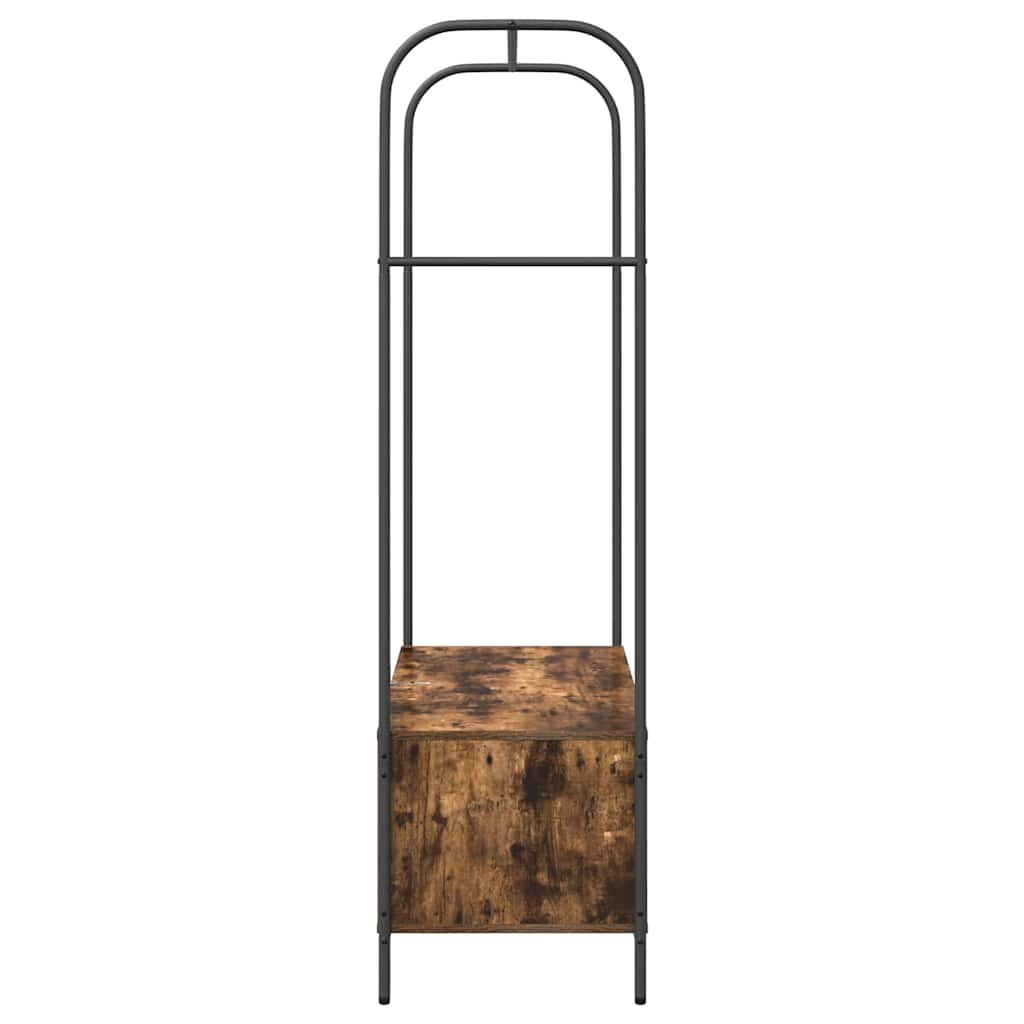 Klädhängare med lagring Brun 100 x 44 x 160 cm Konstruerat trä