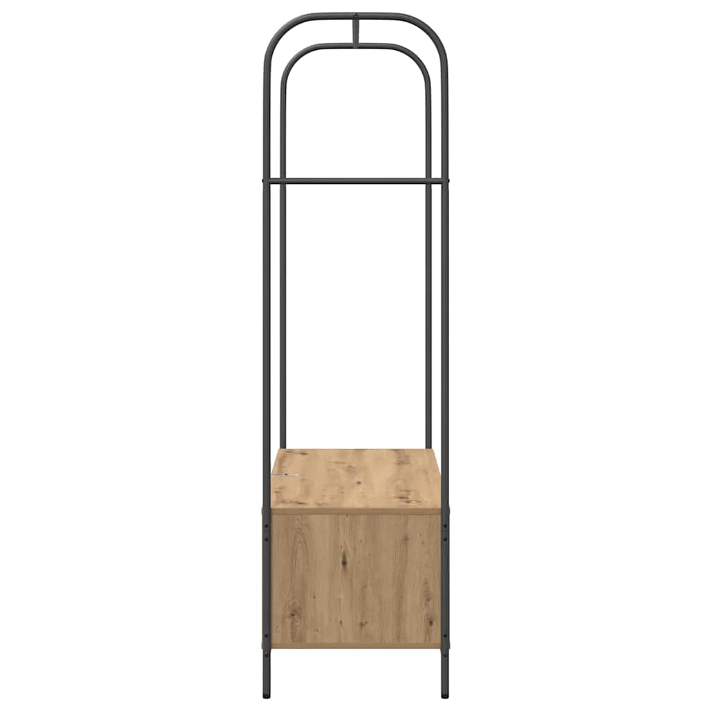 Klädhängare med lagring Brun 100 x 44 x 160 cm Konstruerat trä