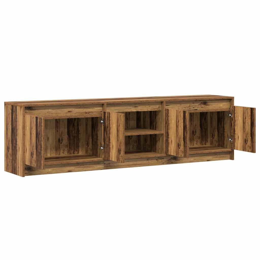 TV-skåp med LED -remsljus Brun 180 x 34 x 50 cm Konstruerat trä