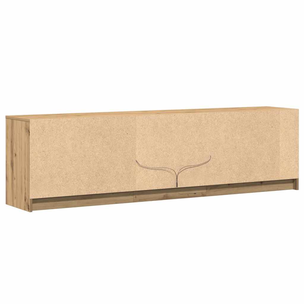 TV-skåp med LED -remsljus Brun 182 x 34 x 50 cm Konstruerat trä