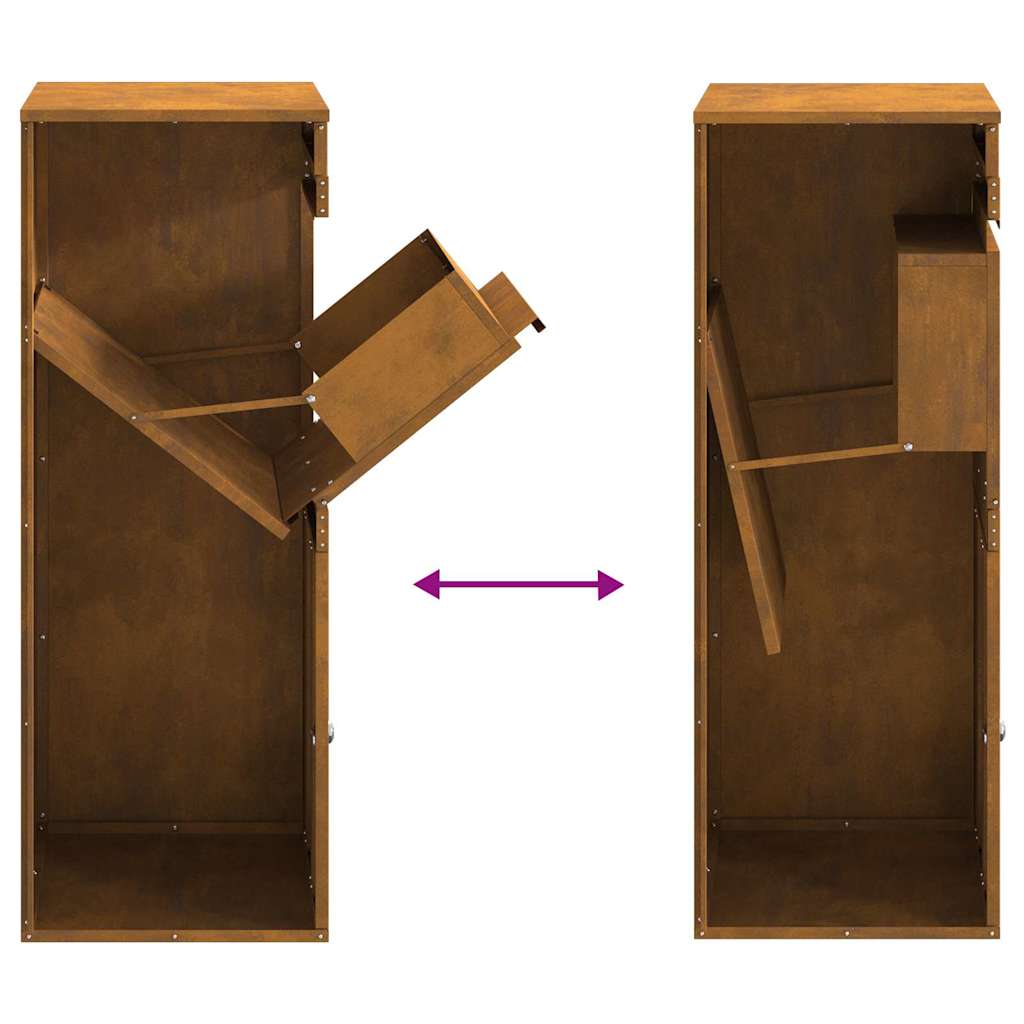 Brevlåda Paketbox Rostig 41 x 38 x 103 cm cortenstål