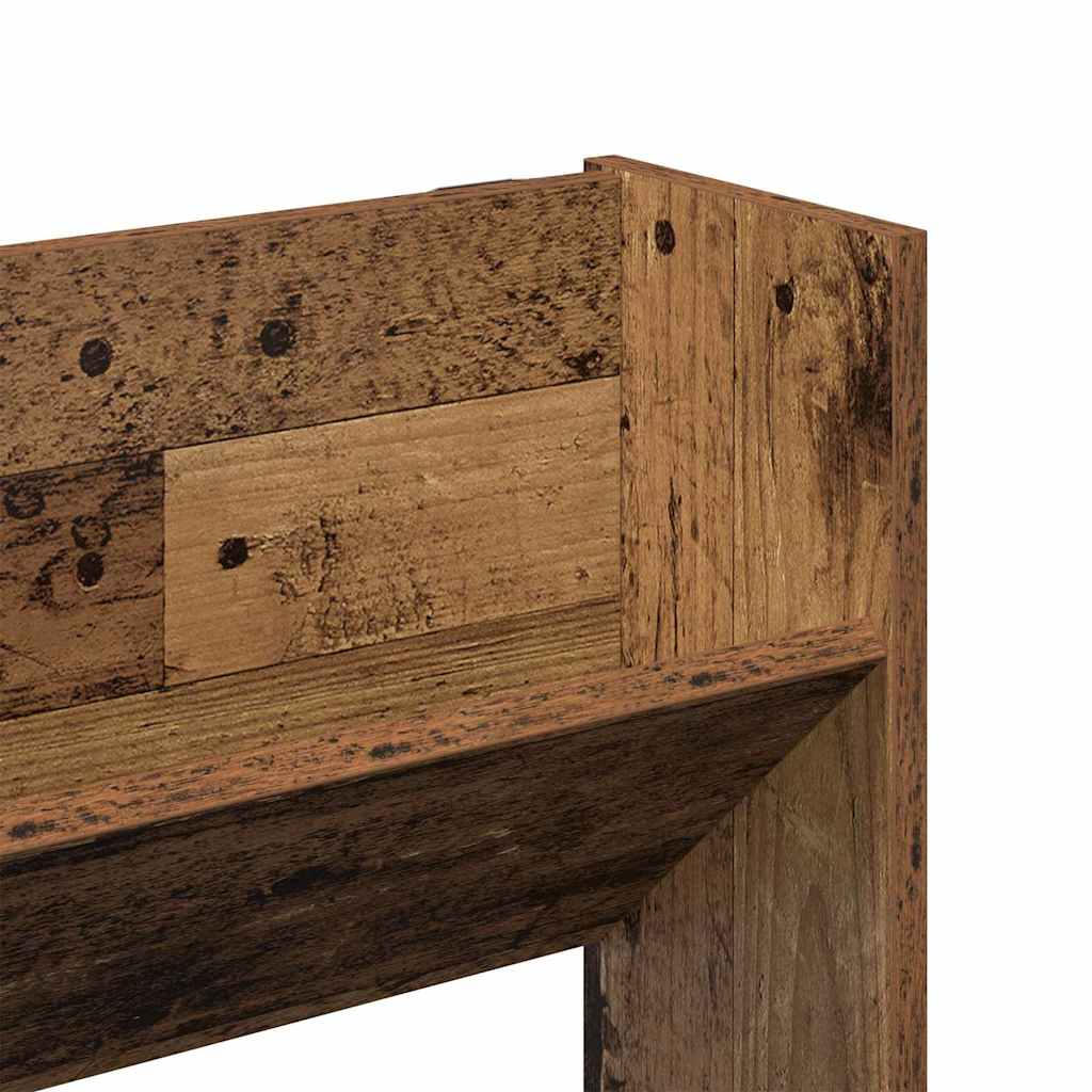 Skoställ Åldrat Trä med hylla Väggmonterad