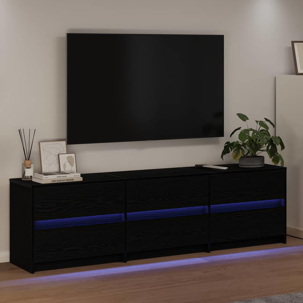 TV-skåp Svart 182 x 34 x 50 cm