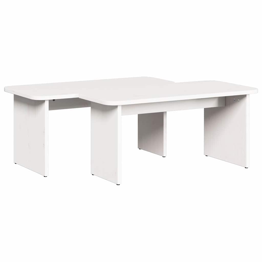 Soffbord Vit 100 x 69 x 35.5 cm Massiv furu