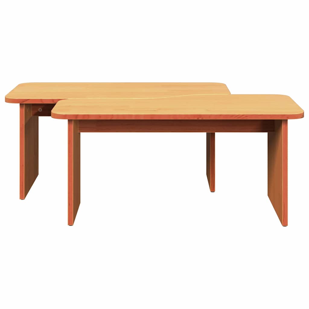 Soffbord Trä Vaxbrun 100 x 69 x 35.5 cm Massiv furu