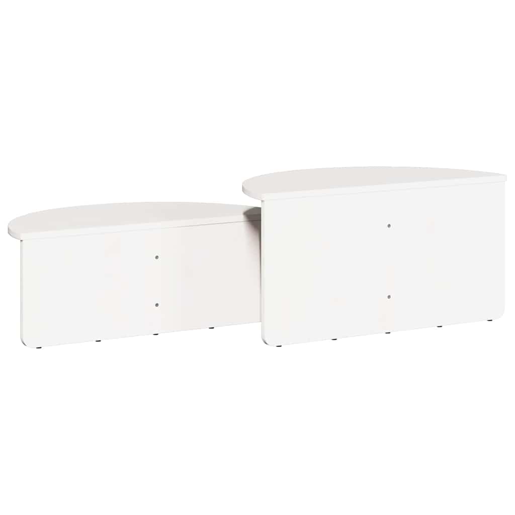 Soffbord Vit 2 pcs 79 x 39.5 x 40 cm Massiv furu
