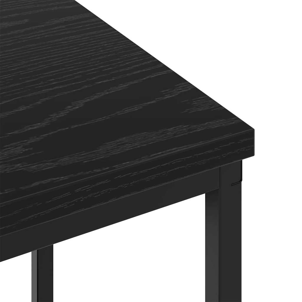 Sängbord 2 pcs Svart ek 38 x 30 x 48 cm Konstruerat trä