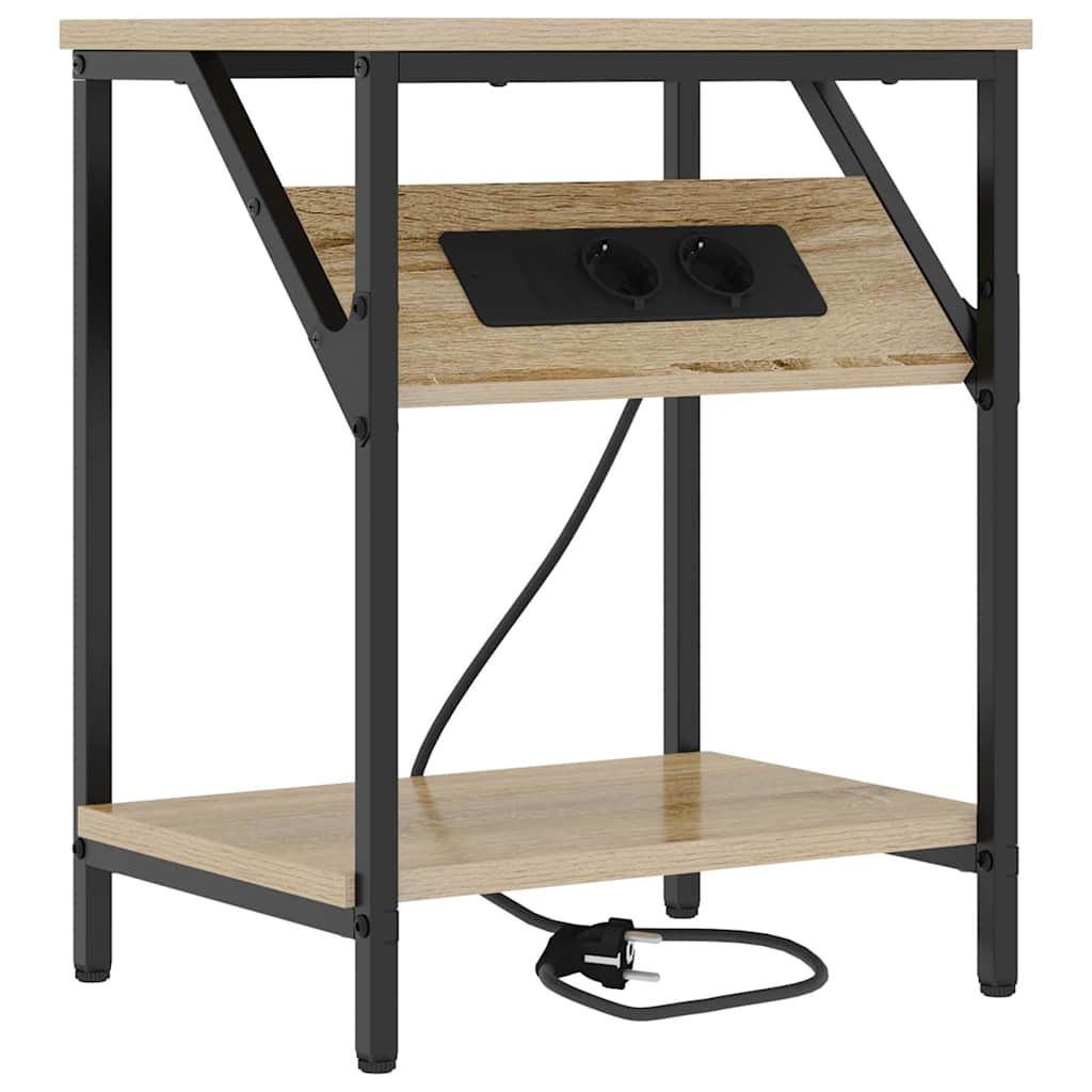 Sängbord 2 pcs Sonoma ek 38 x 30 x 48 cm Konstruerat trä