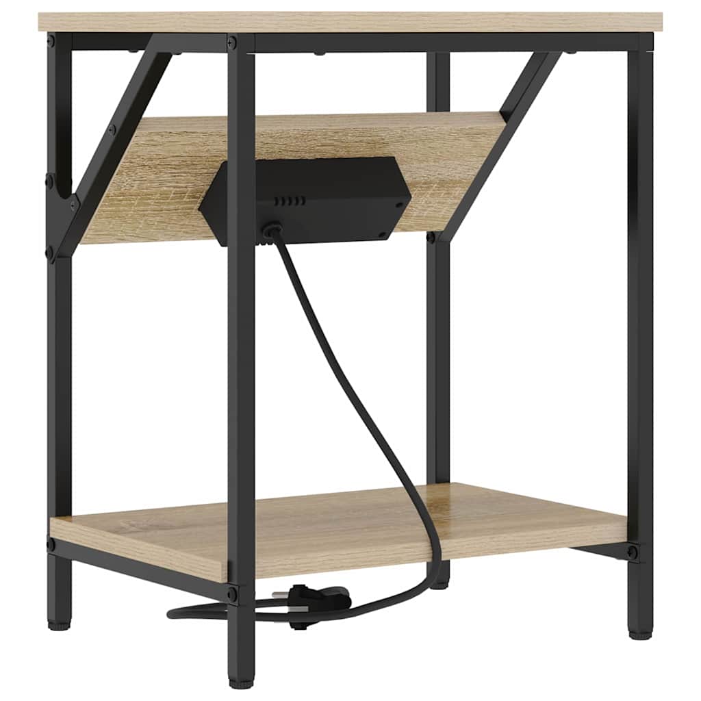 Sängbord 2 pcs Sonoma ek 38 x 30 x 48 cm Konstruerat trä