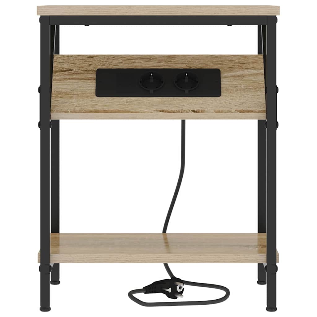 Sängbord 2 pcs Sonoma ek 38 x 30 x 48 cm Konstruerat trä