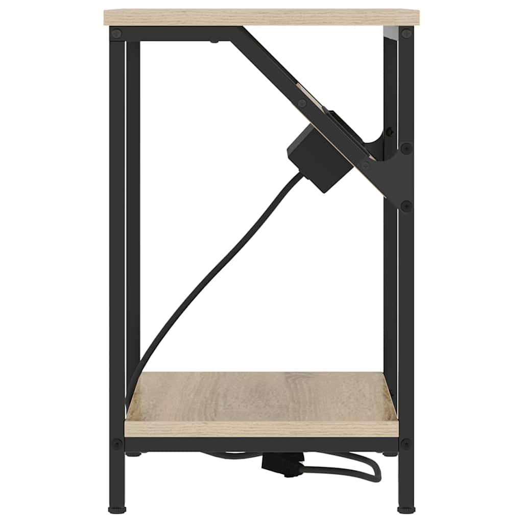 Sängbord 2 pcs Sonoma ek 38 x 30 x 48 cm Konstruerat trä
