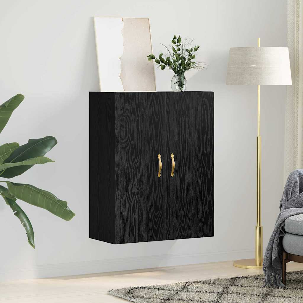 Väggskåp Svart ek 69.5 x 34 x 90 cm Konstruerat trä