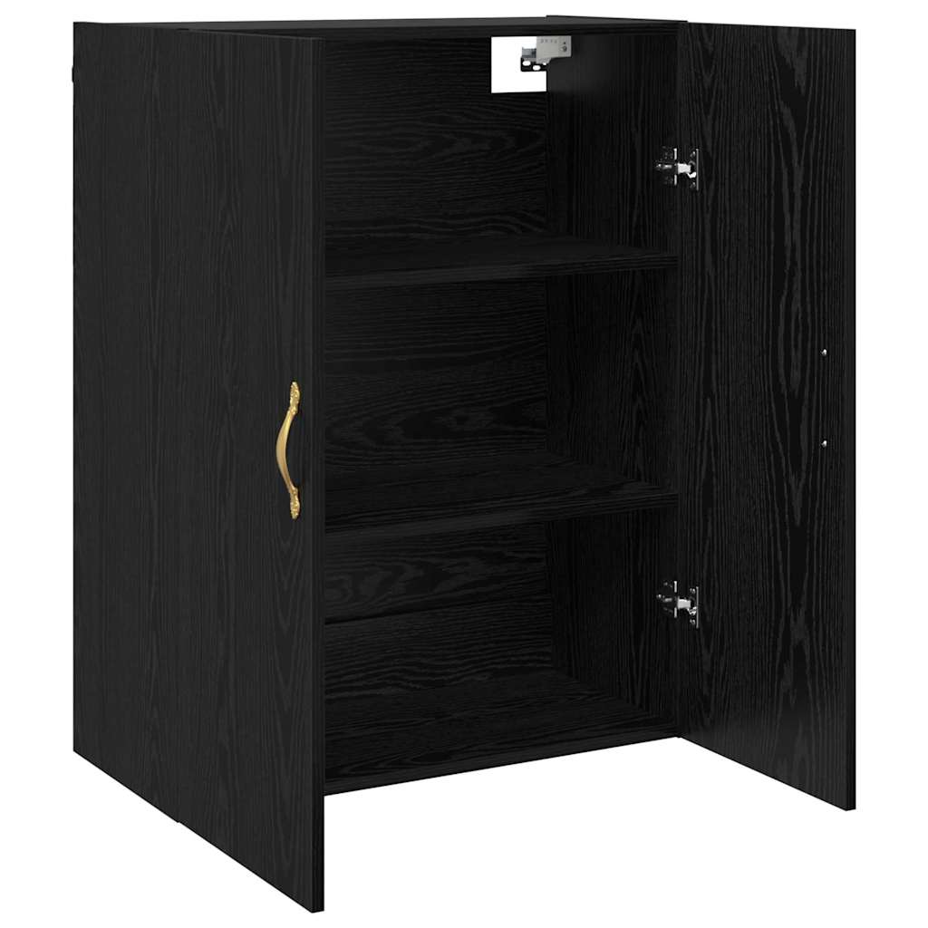 Väggskåp Svart ek 69.5 x 34 x 90 cm Konstruerat trä