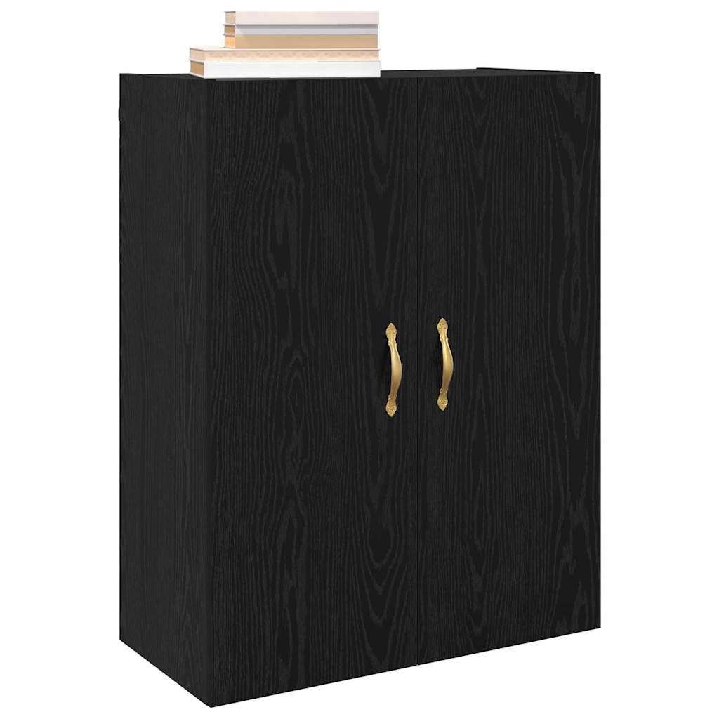 Väggskåp Svart ek 69.5 x 34 x 90 cm Konstruerat trä